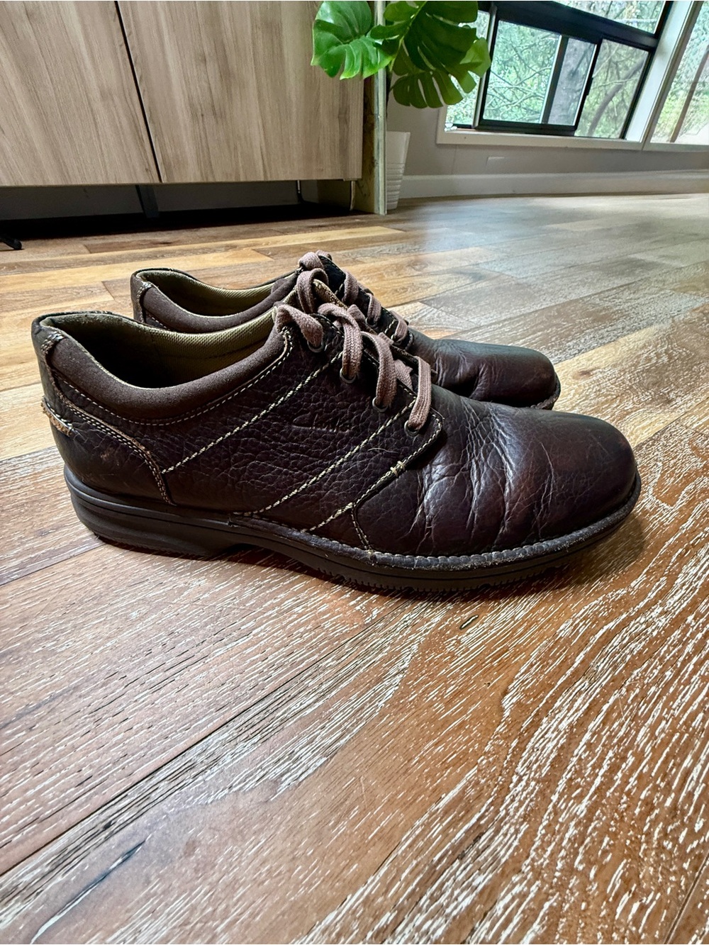 Clarks Men's Senner Place Dark Brown Leather Shoes / Size 11